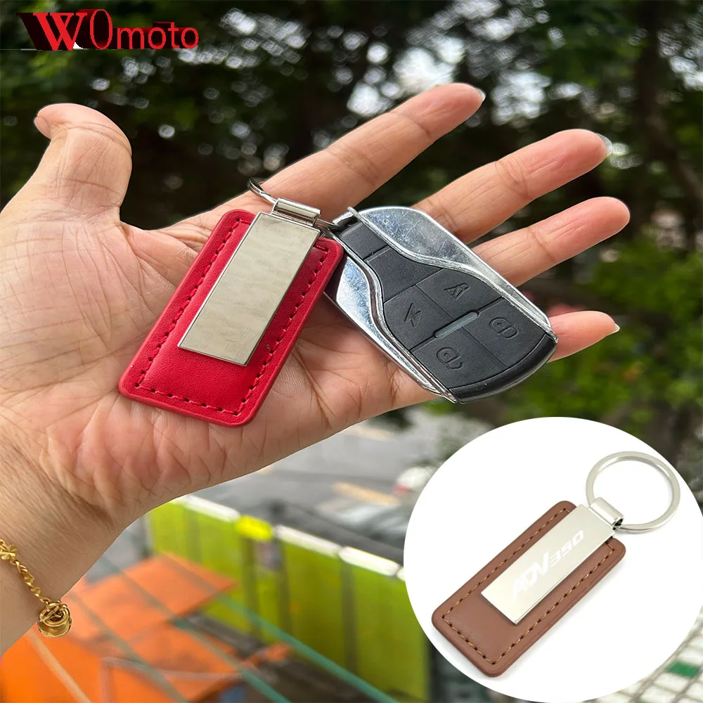 

2025 New Motorcycle Accessories CNC Keychain Zinc Alloy PU Leather Keychain For Honda ADV150 ADV350 ADV 350 150