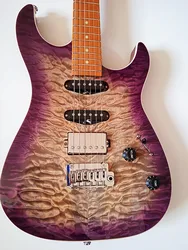 Electric Guitar Custom  RoastedMaple top PRS Rosewood fingerboard bat inlaid guitarmetal accessories