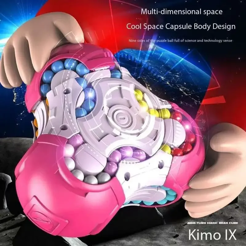 Stereoscopic Space Magic New Unique Puzzle Nine sided Bean Children's Toys Unique Rotating Ball Ball Children's Gift