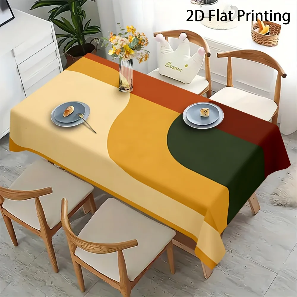 Geometric pattern warm tones: off-white, mustard yellow, terracotta color