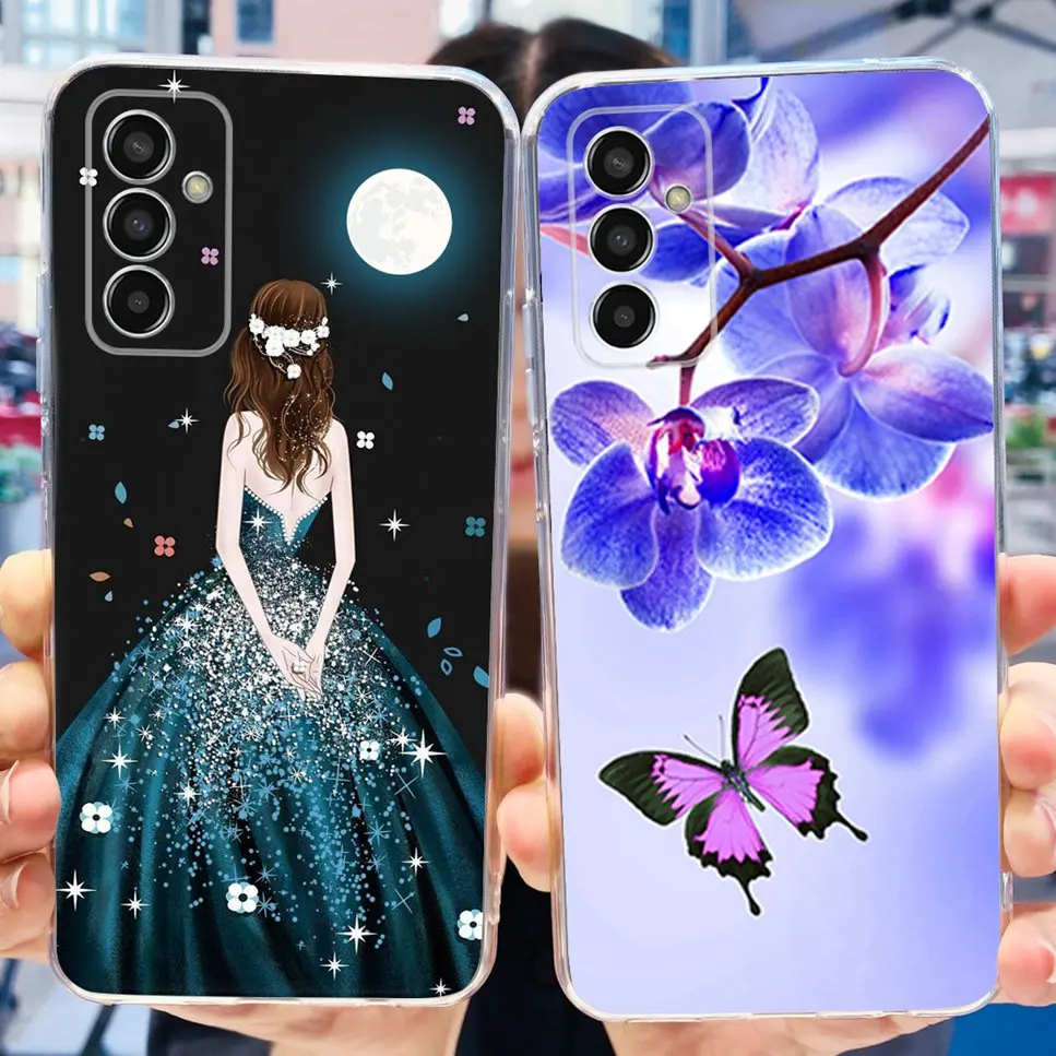NEW For Samsung Galaxy M13 Case Luxury Flower Love TPU Soft Silicone Cover For Samsung M13 F13 4G 6.6\