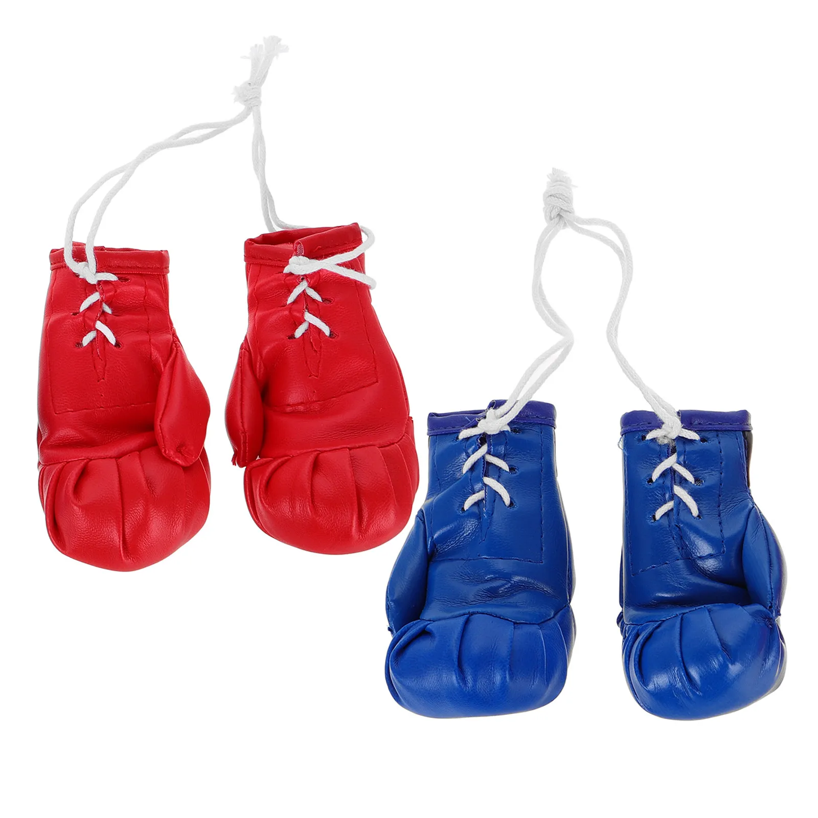 4Pcs 10Cm Mini Boxing Gloves Keychain Decoration for Car Rearview Mirror Desk Gym Office Boxing Party Favor Home Interior