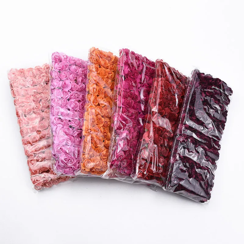 144pcs ArtificialFlowers simulation paper Rose Outdoor courtyard UV protection Garden Wedding Home Diy gift Candy Box Decoration image 5
