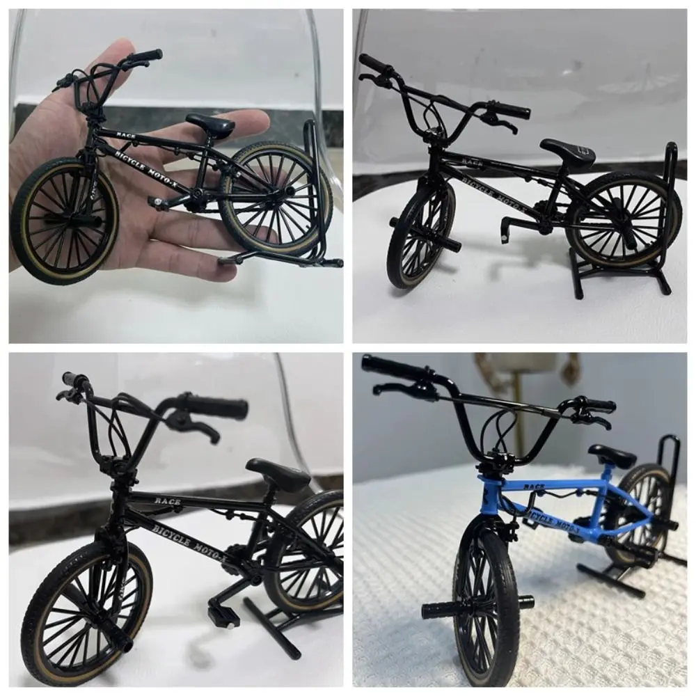 Kids Toy Parking Rack Bicycle Model Toy Stunt Bike Diecast Finger Mini Bike 1:8 Scale Decoration Simulation Bike Boys Gift