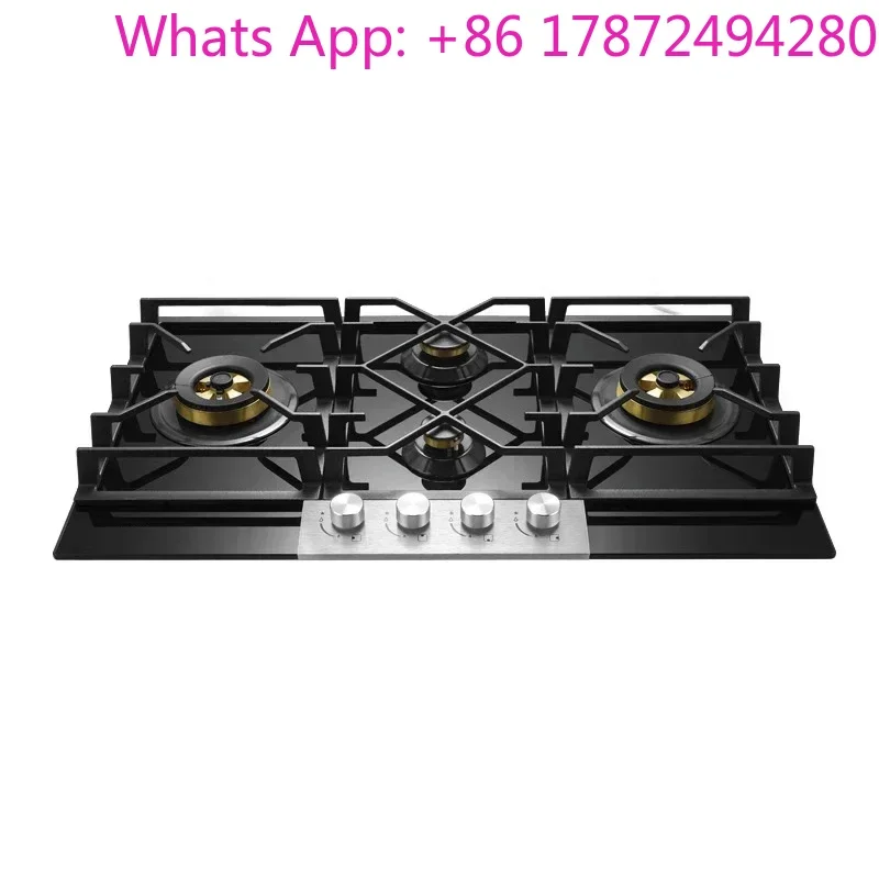 G924P Four-Eye   Stove Double Burner Household Embedded Liquefied Natural  Stove 5KW/1.6KW Home Appliances