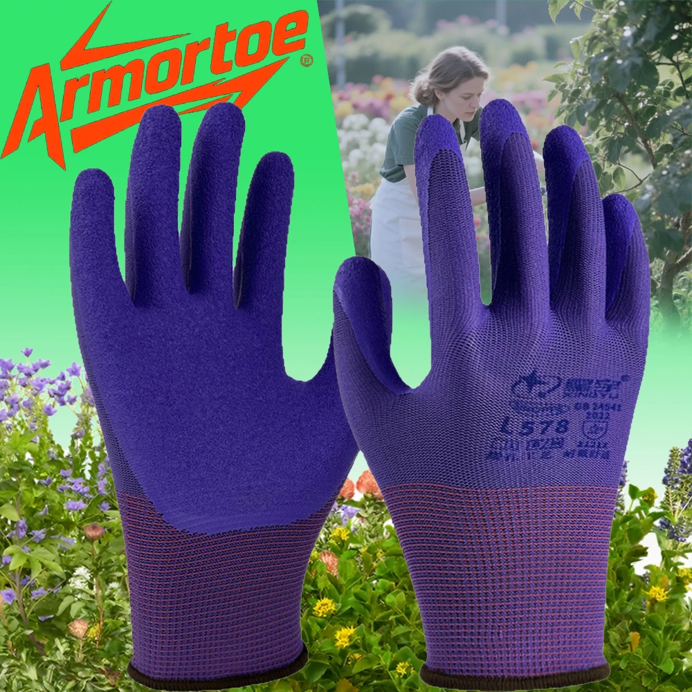 

ArmorToe Women's Small Work Gloves Soft Abrasion Resistant Anti-Slip Breathable for Factory Construction Work #Armor8039