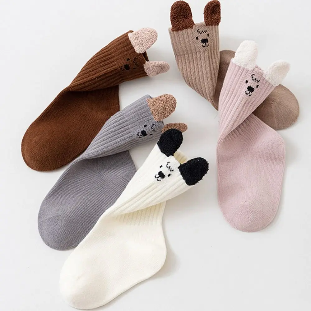 

Cute 1-3Years Cute Kids Socks Cotton Cartoon Baby Socks Warm Soft Middle Tube Socks Autumn Winter Season