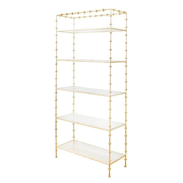 American light luxury retro forging effect 5-layer soft decoration design hotel restaurant club wrought iron rack