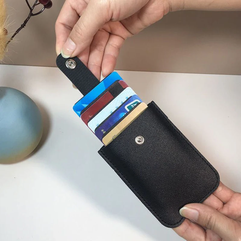 PU Leather Card Holder Luxury Design Wallets Slim Compact Multiple Slots Organizer For Bank Cards Cash Women's Wallet Bag Pouch