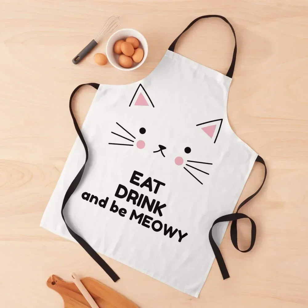 

Eat Drink and be Meowy Apron Cleaning Products For Home Home Supplies For Home Accessories For Women Apron