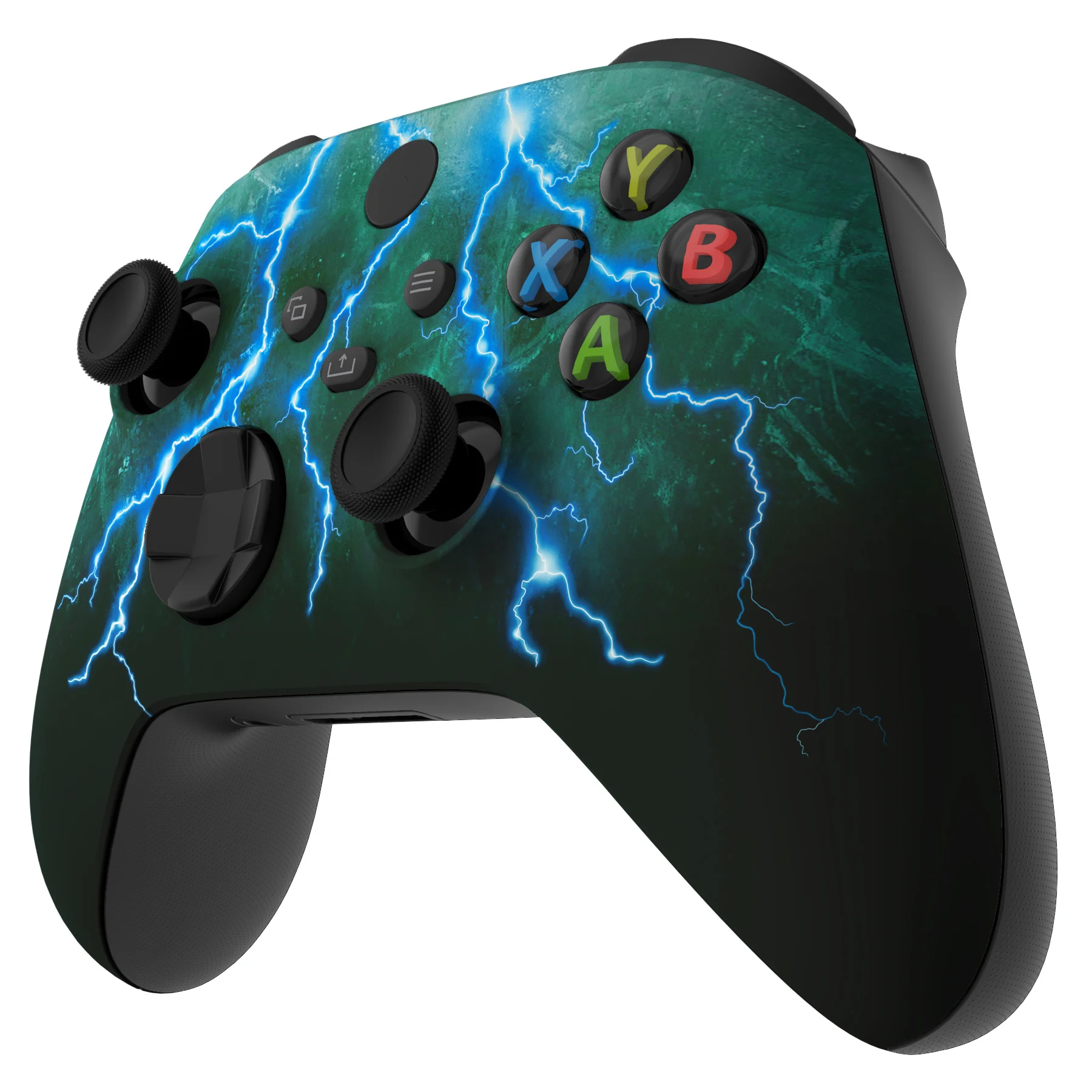 eXtremeRate vervangende frontbehuizing voor Xbox Series X & S-controller - Green Storm Thunder