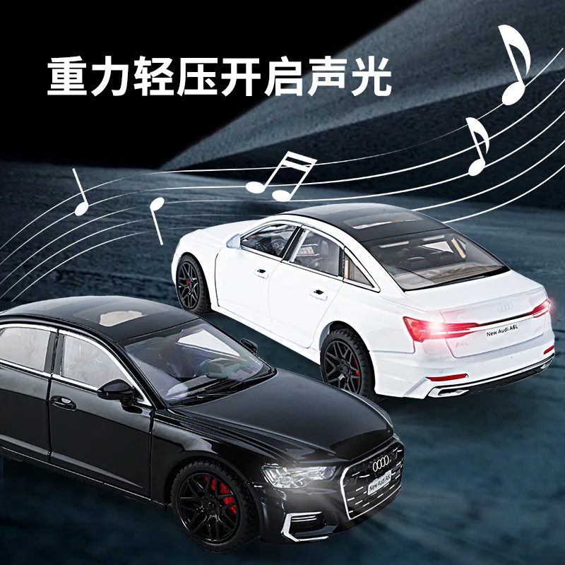 1: 24 Audi RS7RS6 alloy car model, sound and light feedback car, children's birthday gift, collection ornament toy