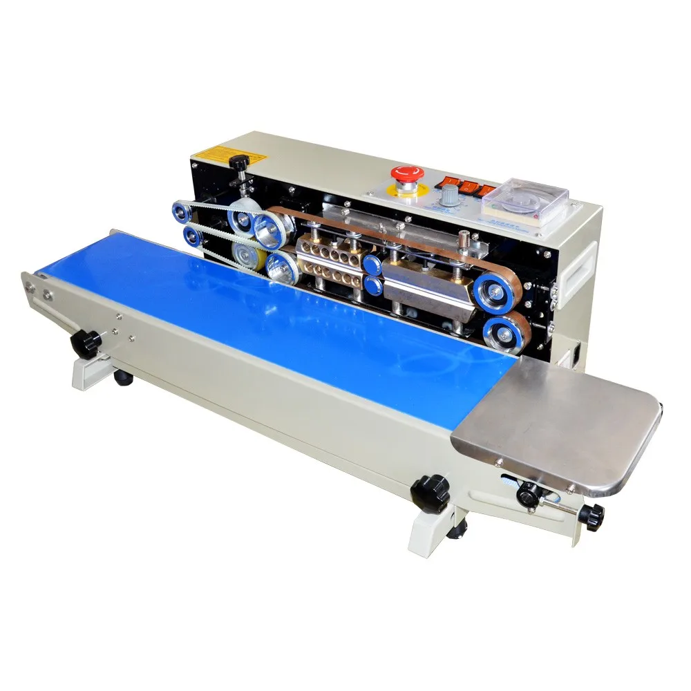 DF900 Automatic Ribbon Coding and Plastic Bags Continuous Sealing Machine Band Sealer