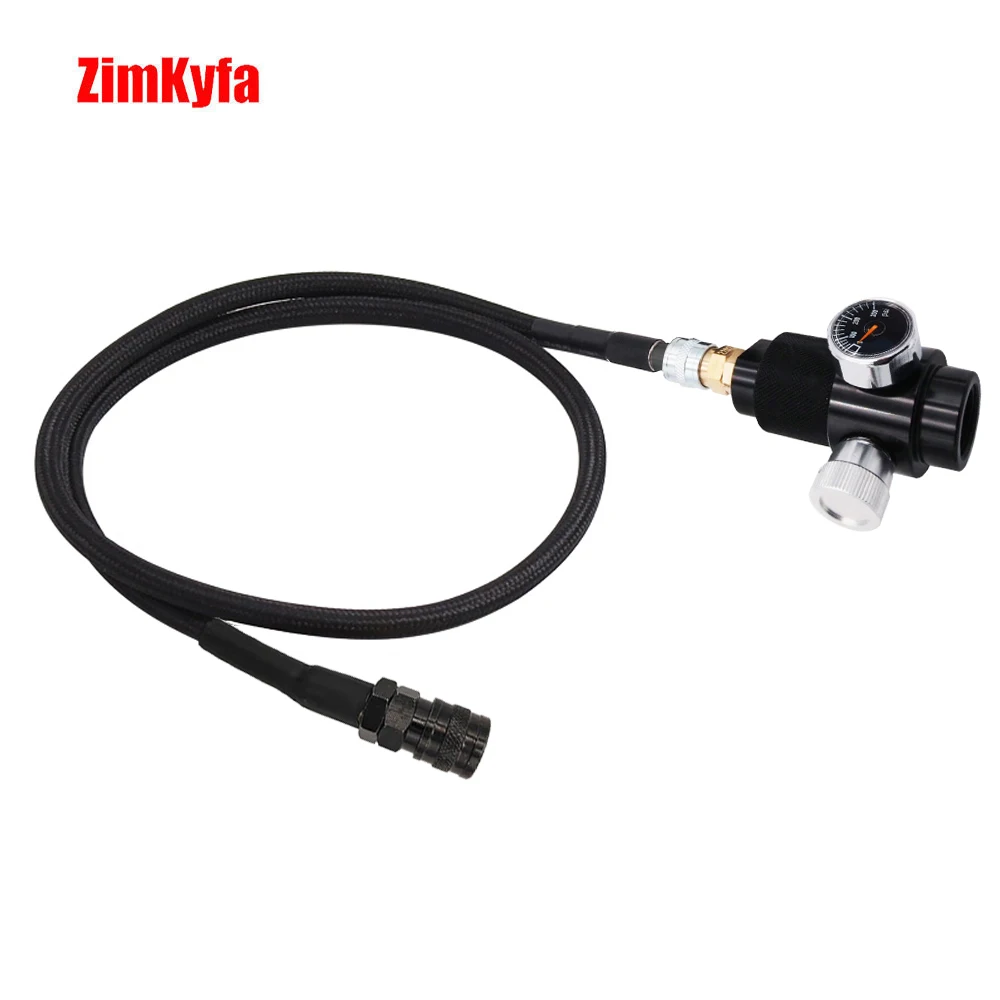 HPA SLP FLEX CO2 Regulator Valve W/100cm Low Pressure Remote Hose Coil Line to G1/2-14  .825\