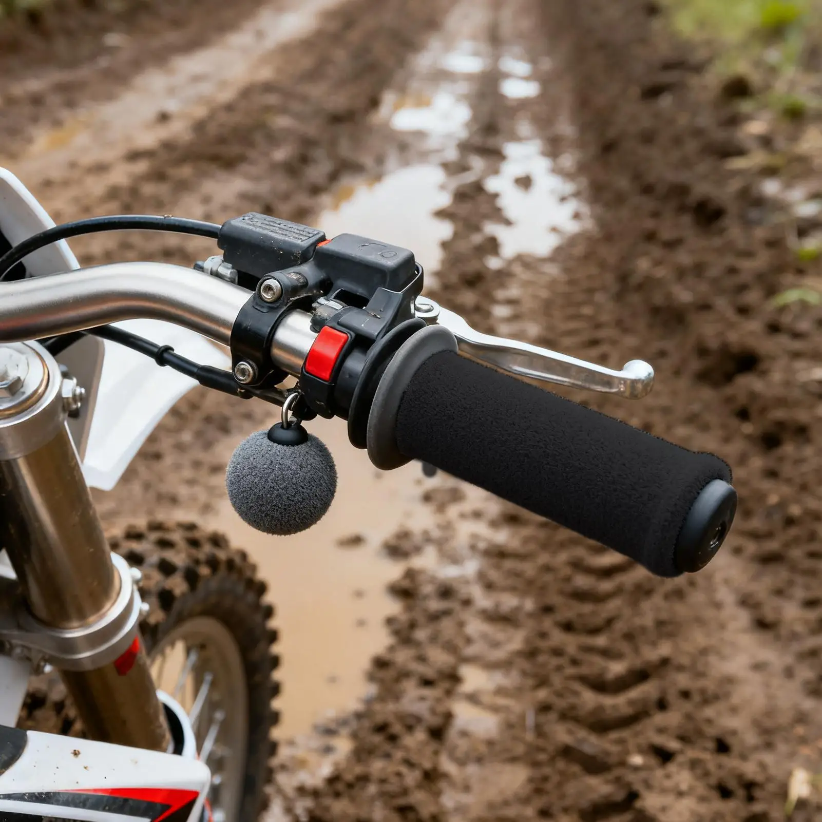Motorcycle Handlebar Covers Soft Stretchable Plush Cycling Handlebar Brake Lever Cover Set for Adventure Commuting Cruising