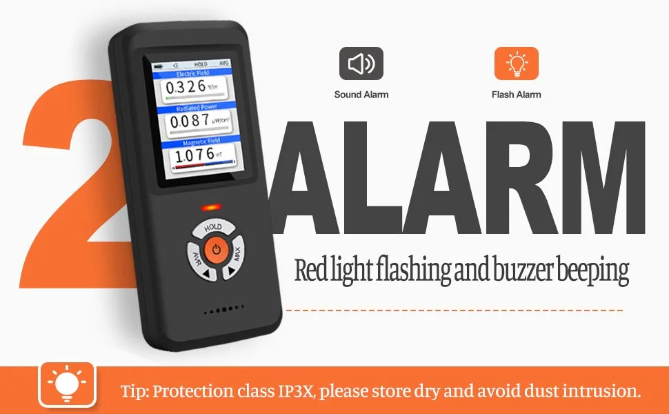 EMF Meter, Upgrade 3-in-1 Rechargeable Electromagnetic Field Radiation Detector for EF RF MF EMF Inspections and Ghost Hunting