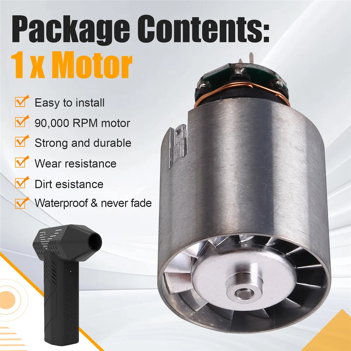 

Latest 90000 RPM Brushless Motor Turbo Jet Fan Motor for Brushless Blower Violent Fan Brushless Motor
