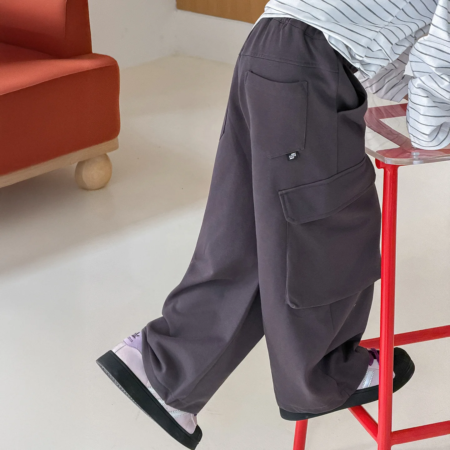 

Children Clothes Boys Sweatpants Spring Korean Style 2026 New Casual Simple Trendy Loose Solid Color Kids Simple Long Pants