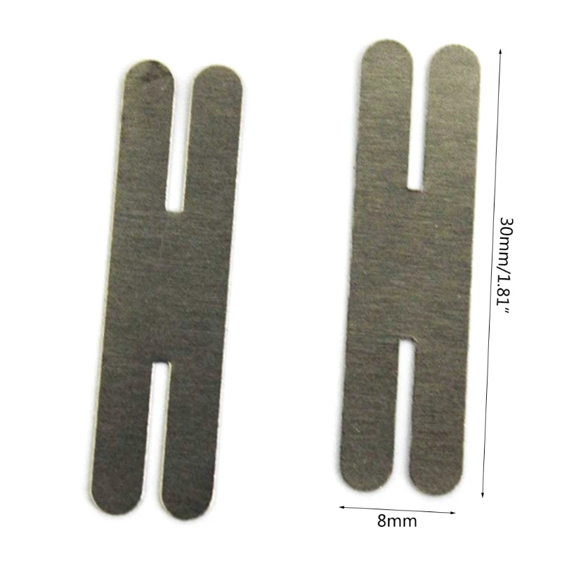 NEUE 100 stücke/lot 0,2 x30x8mm H typ Vernickelt Stahl Strap Streifen Blätter für Batterie Pack Spot Schweißen spot Schweißer Ausrüstung