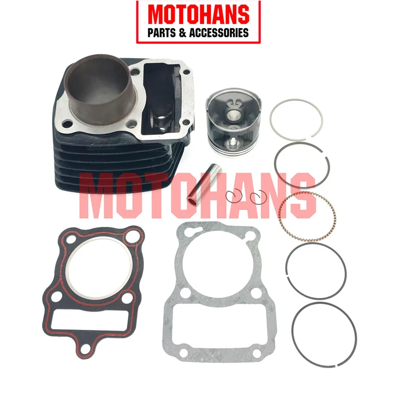 HM1404046 CG125 56.5MM CYLINDER AND PISTON KIT WITH 15MM PISTON PIN 156FMI 125CC ACCESSORIES ATV DIRT BIKE LONCIN LIFAN ZONGSHEN