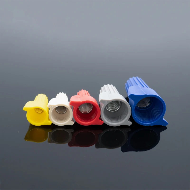 Double Wing Screw On Wire Cap Connector Cable End Fast Insert Twist Cap Closed End Rotating Terminal Screw-Type Clamp Spring Nut