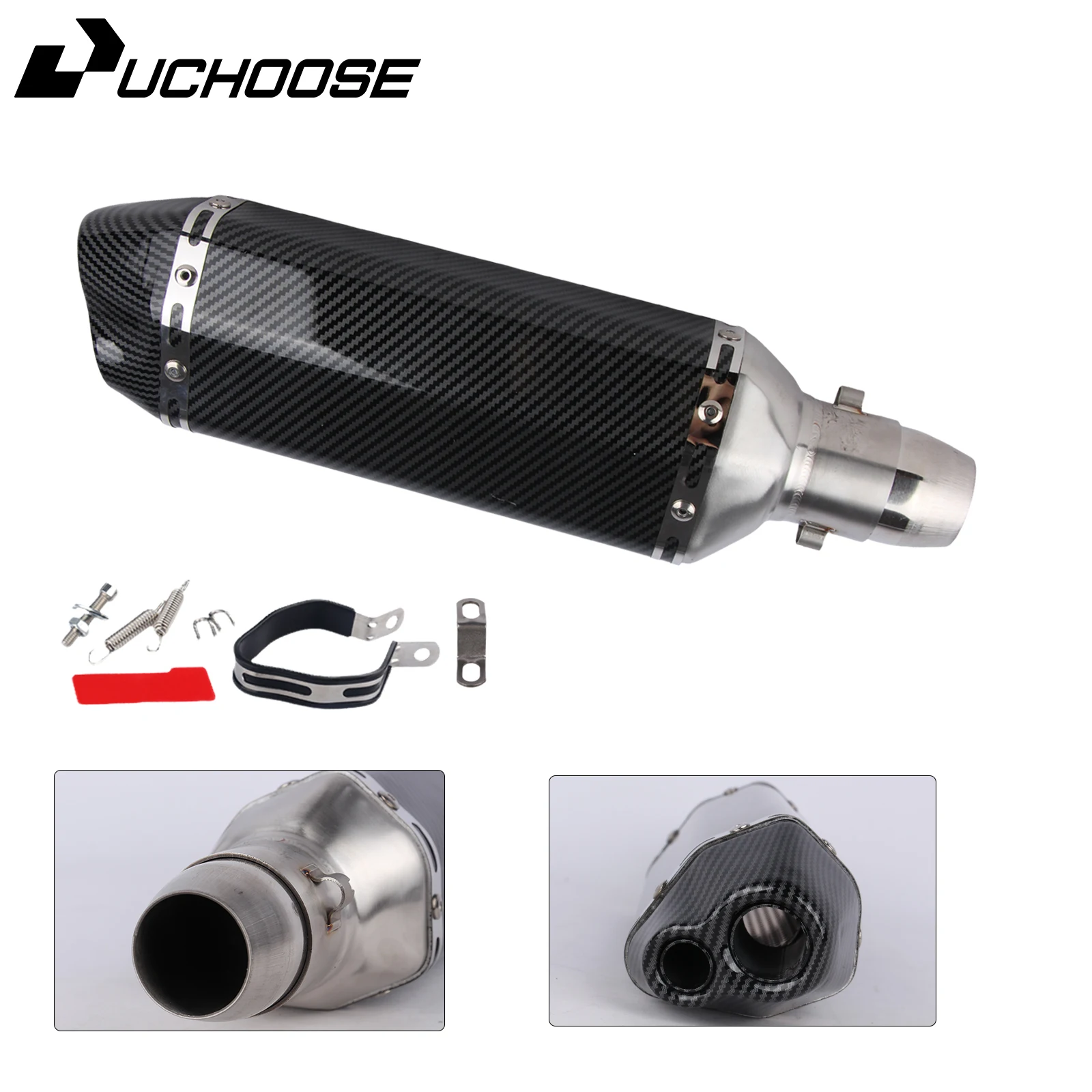 51mm Universal Accessories Motorcycle Exhaust Pipe Modified Muffler Pipe MOTO Off-road Vehicle Loud Domineering Innovative