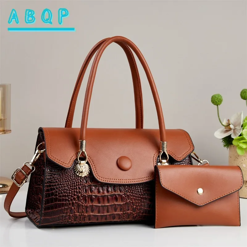 New Women's Shoulder Bag Luxury Brand Fashion 2-piece Set Women's Shoulder Crossbody Bag Simple Casual Women's Bag High Quality
