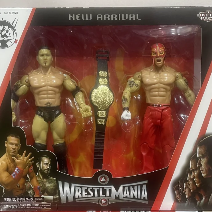 WWE Wrestlemania Wrestler Action Figures John Cena The Undertaker Rey Mysterio Pvc Statue With Championship Belt Boys Gifts Toy - view 4