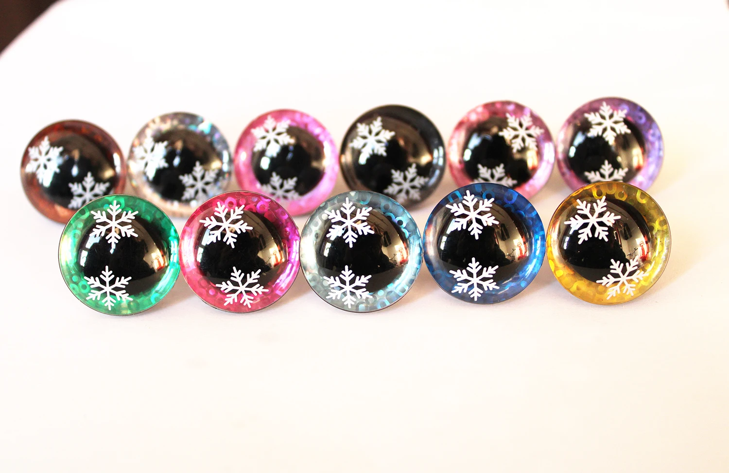 20 Stück Neues Design 9mm 12mm 14mm 16mm bis 35mm Bastelglitter-Sicherheitsaugen 3D Schneeaugen Puppenaugen mit Unterlegscheibe – Q11 – Detail 3