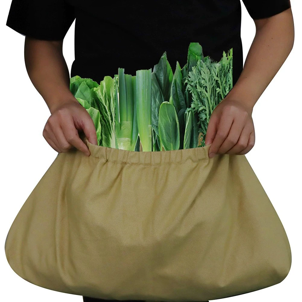 Simplified Harvesting Sturdy 1pc Canvas Pickings Bag Featuring Ergonomic Design and Useful Tool Storage Options