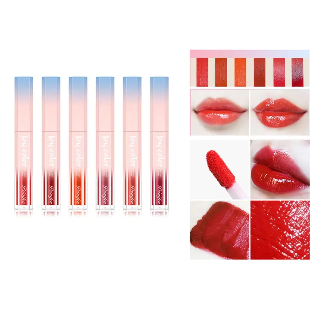 Flüssiger Lippenstift-Lipgloss, wasserfestes Lippen-Make-up, langlebige Lipgloss-Kosmetik,