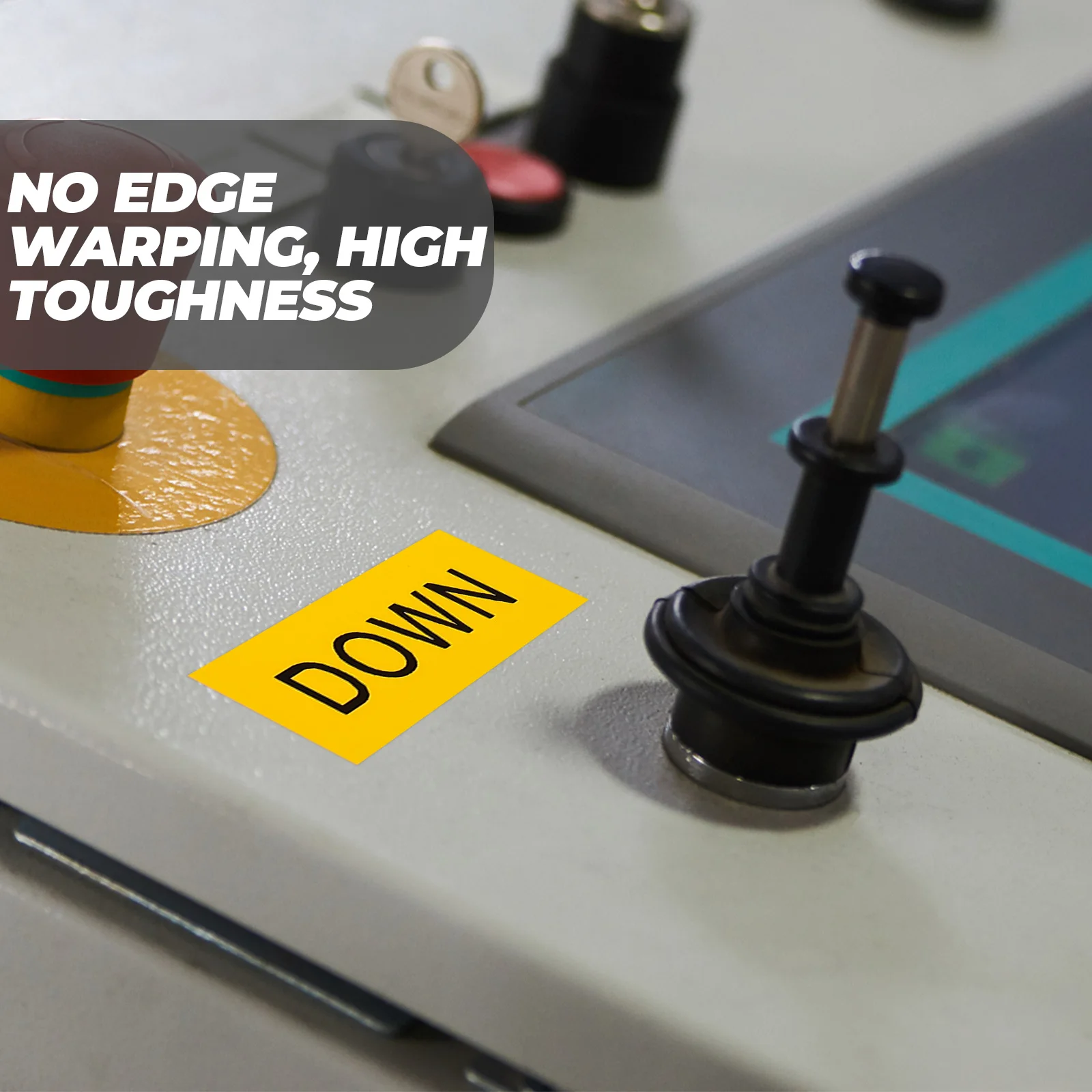 20pcs Pvc Device Safety Warning Labels Multi-Use Down Stickers For Home Machine Decor Adhesive Label Light Decal Bedroom Office