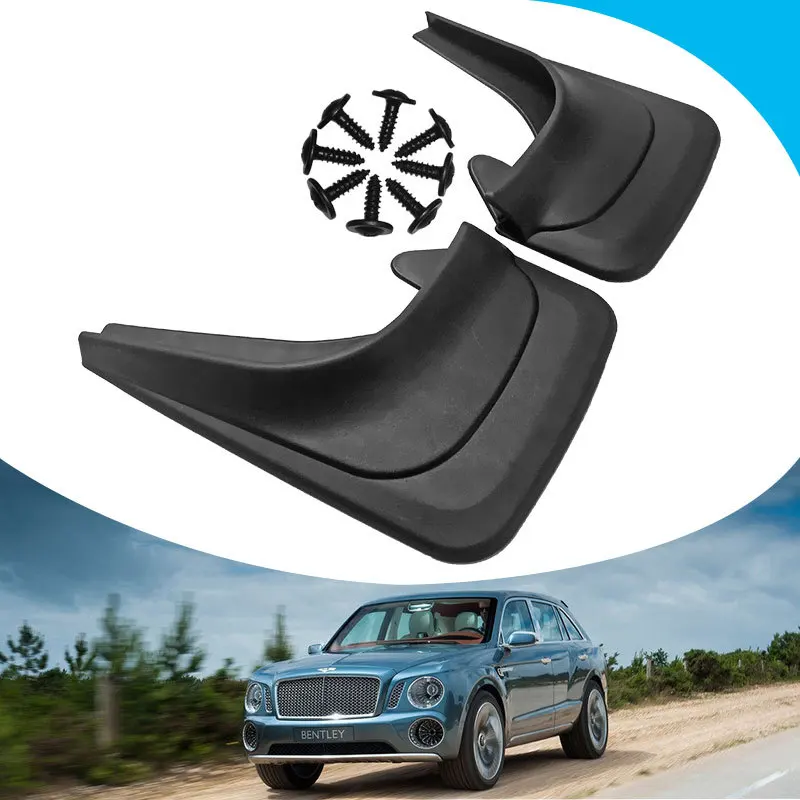 2-pack of Off-road Universal Soft Rubber Mudguards for Car Tires Auto Fender Mud Flaps Splash Guards