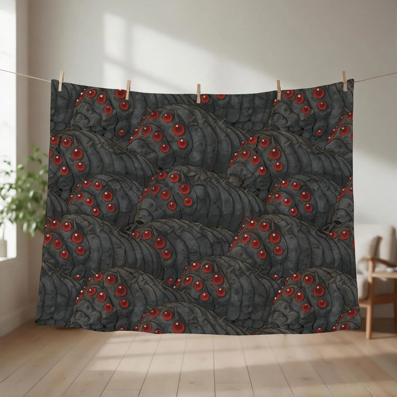 Ohm (Ohmu) Stampede - Nausica? of the Valley of the Wind Throw Blanket couch cozy soft plush fuzzy picnic outdoor blanket