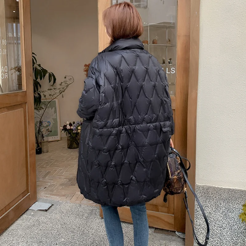 Woman Winter Coats 2024 New Puffer Jackets Korean Simple Solid Color Parker Stand-up Collar Lightweight Women\'s Down Jackets