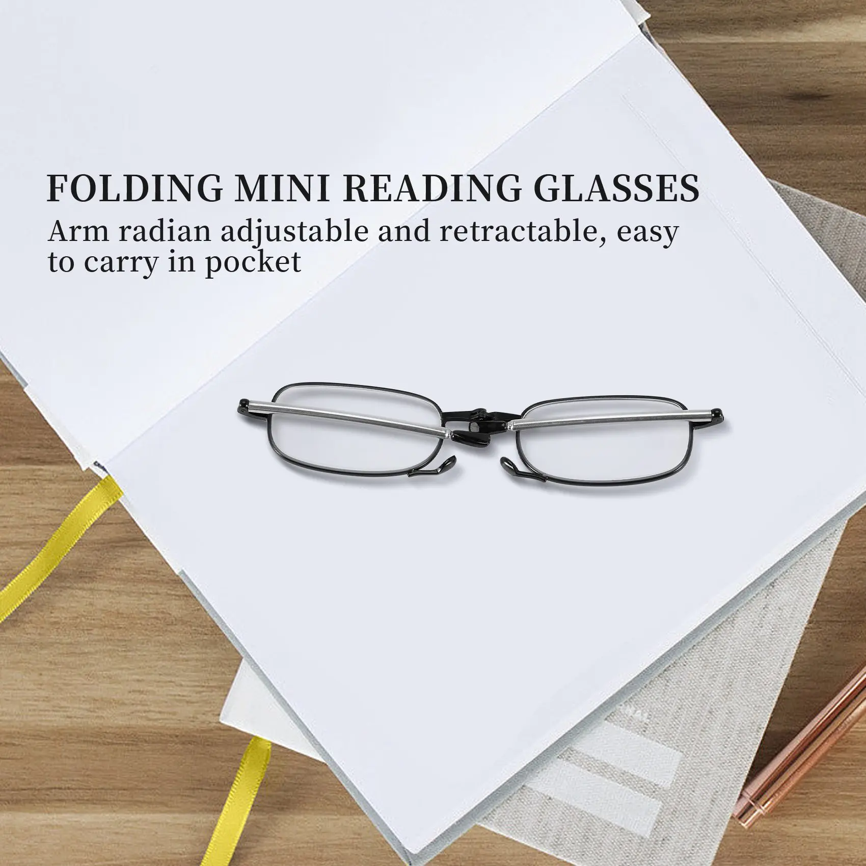 Portátil quente 1 pares de óculos de leitura dobráveis compactos com mini flip top maleta para moda masculina e feminina rotação eyeg