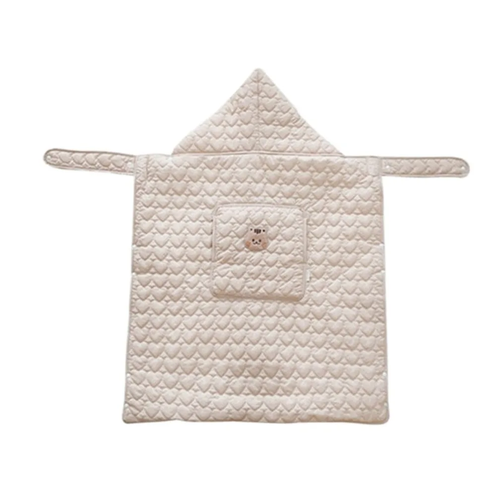 

Cartoon Bear Baby Stroller Blanket Windproof Thicken Toddler Trolley Cover Adjustable Waist Waterproof Newborn Swaddle Wrap