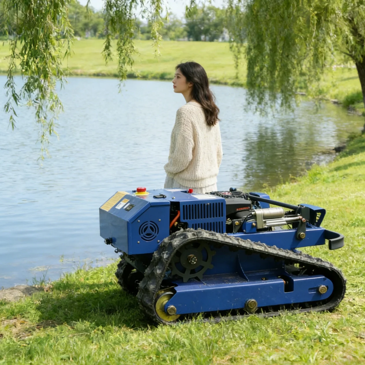 Customized lawn mowers high-quality industrial-grade wireless rotary all-terrain remote-controlled lawn mower for gardens