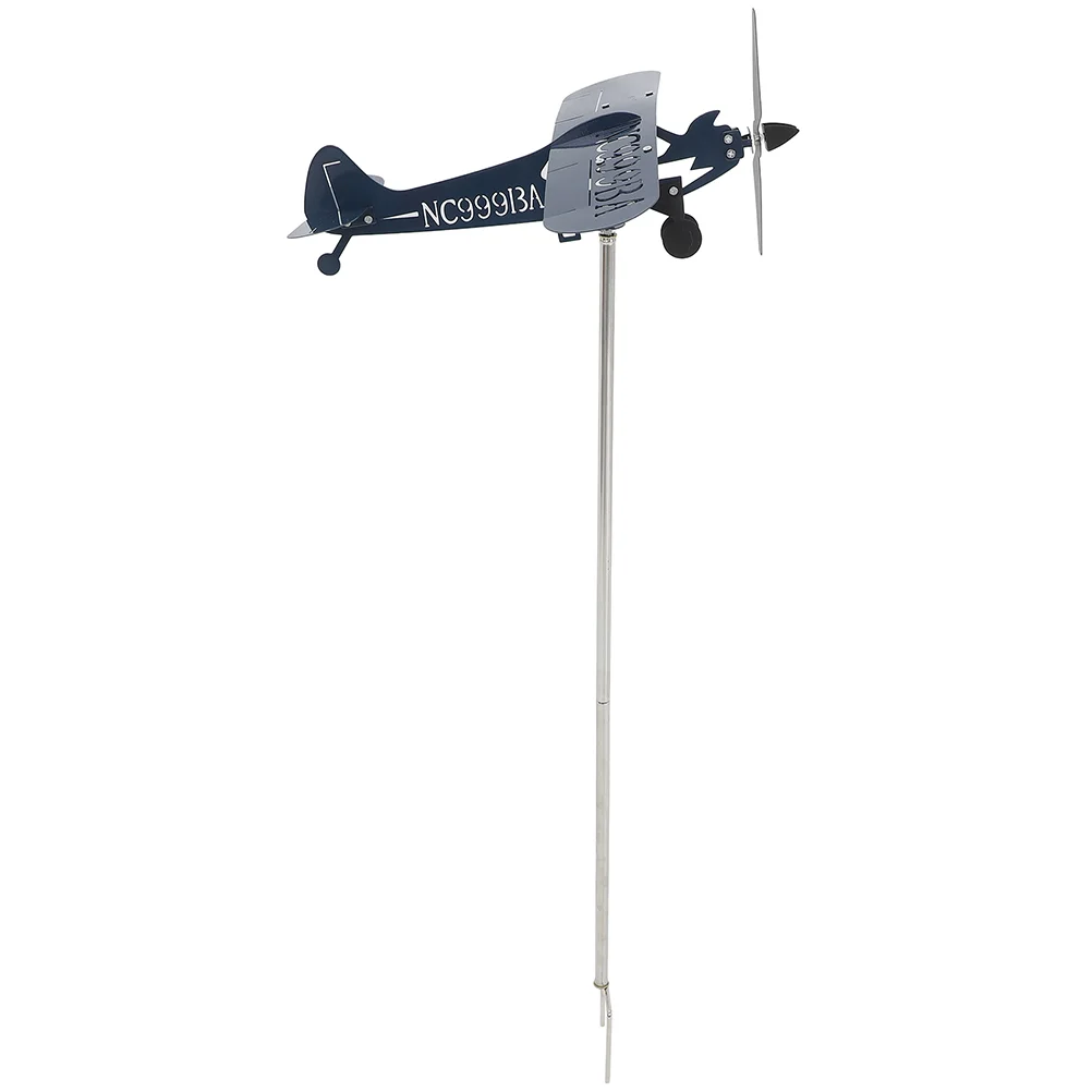 Aircraft Wind Vane Plane Windmills Hunter Weather Outdoor Yard Spinners for and Garden Iron Rotating Sock