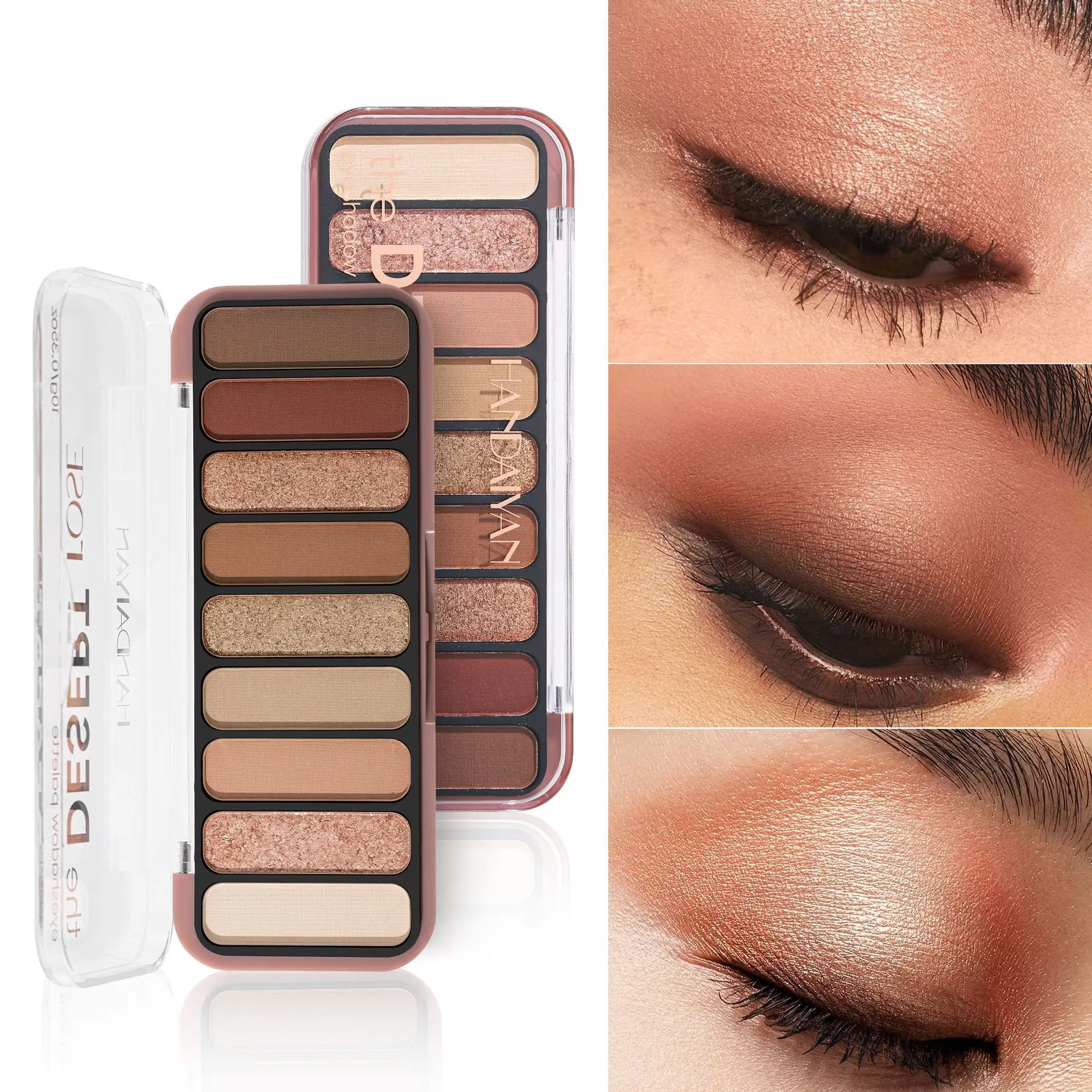 HANDAIYAN Pearlescent Fine Flash Matte Eyeshadow 9colors Palette Wodoodporna, długotrwała paleta cieni do powiek w odcieniach ziemi