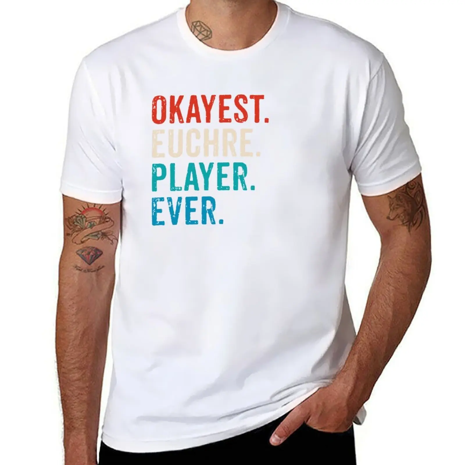 

Okayest Euchre Player Ever - Euchre Card Gift T-Shirt t shirt man luxury cotton t shirt man T-Shirt