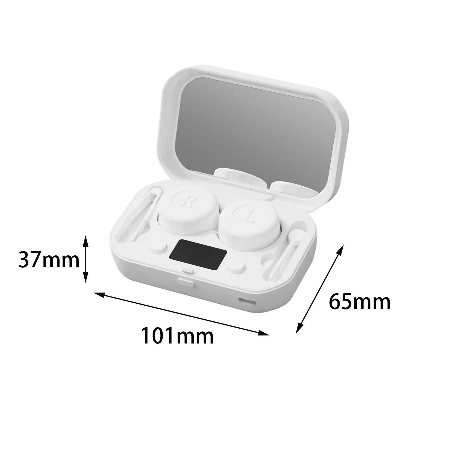4 Speed Timing Invisible Glasses Cleaner Machine Detachable Cleaning Box Design LED Display Portable Lens Soak Case for Outdoor