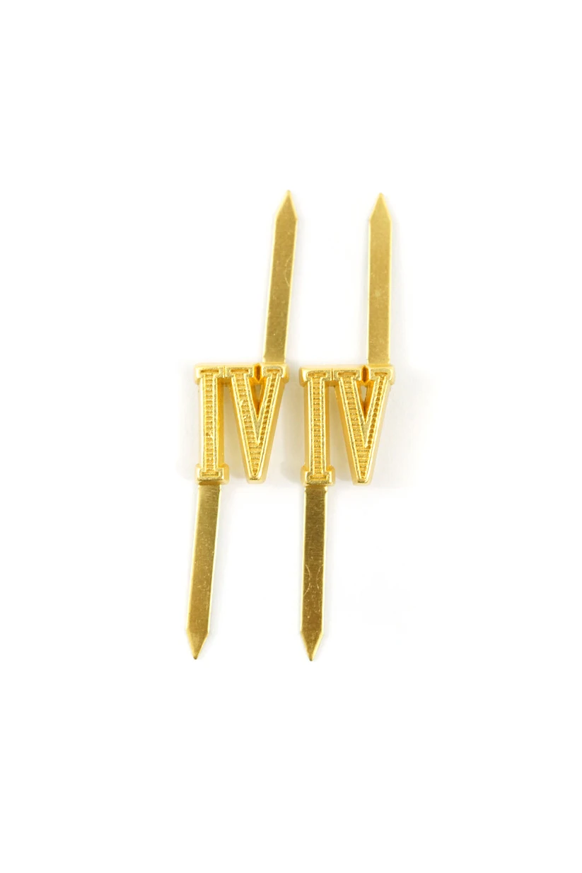 

WWII German Shoulder Boards cyphers Gold IV Dresden 13mm 2pcs