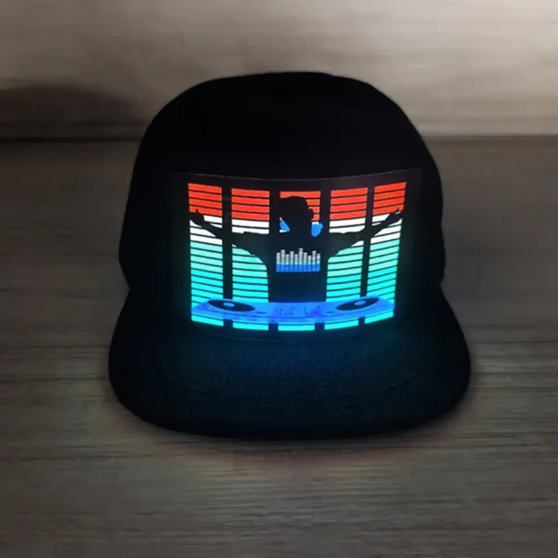 LED voice-activated luminous hat, mixed batch 3v 5v voice-activated five-flash luminous hat led hat