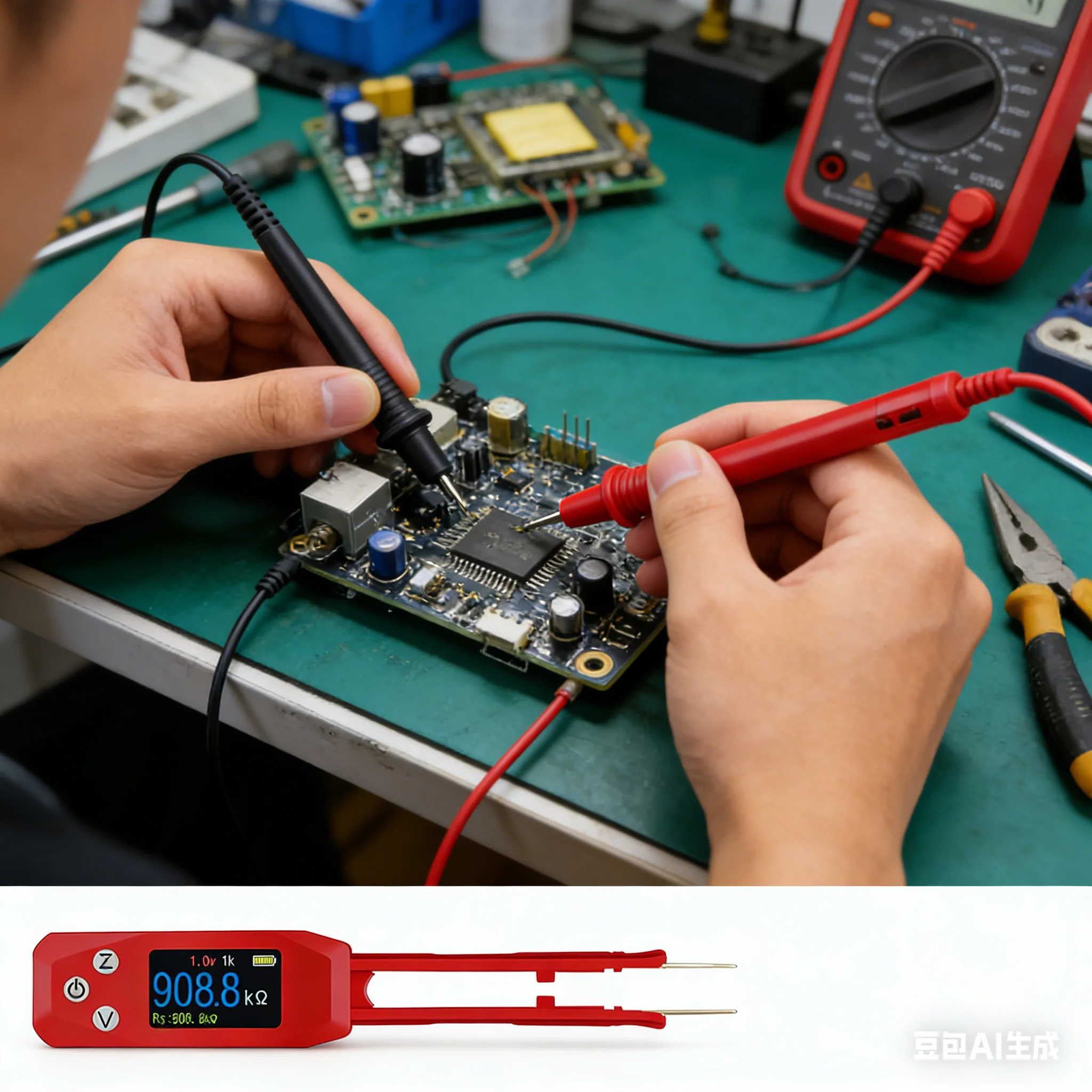 

Цифровой LCR-пинцет-измеритель с HD-цветным экраном 1,14 дюйма, автоматическим распознаванием сопротивления, емкости, индуктивности, частоты и автоматическим отключением питания