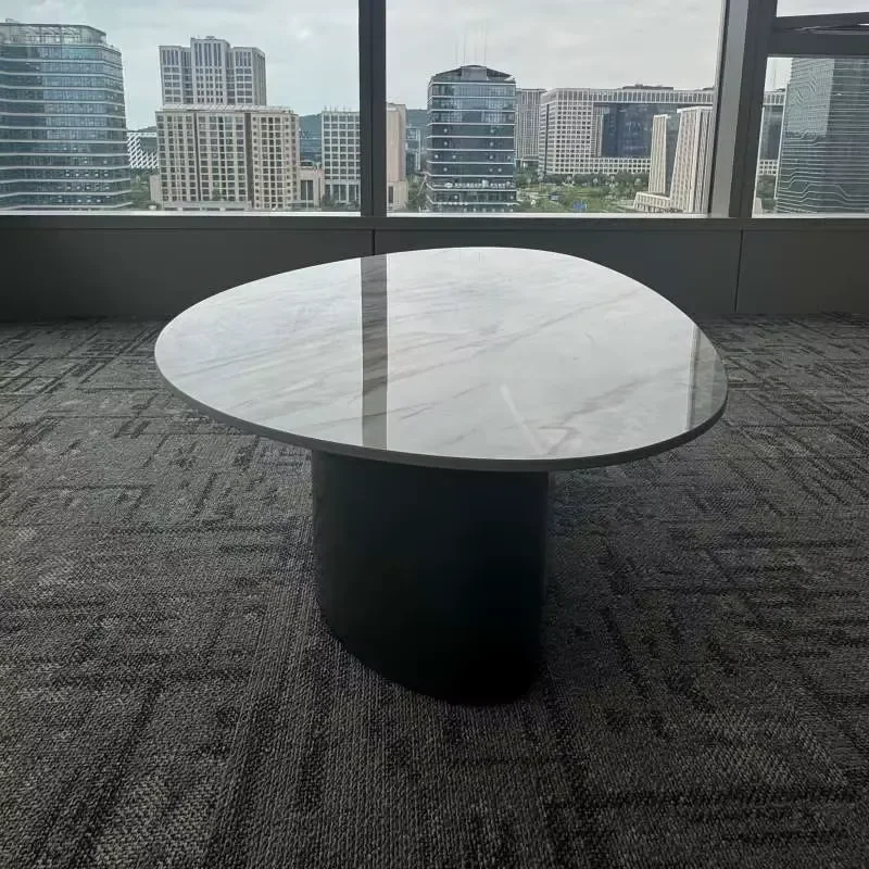 Modern Luxury Coffee Table Set with Metal Base for Living Room Hotel Lobby Office Reception Area Stylish Contemporary Design