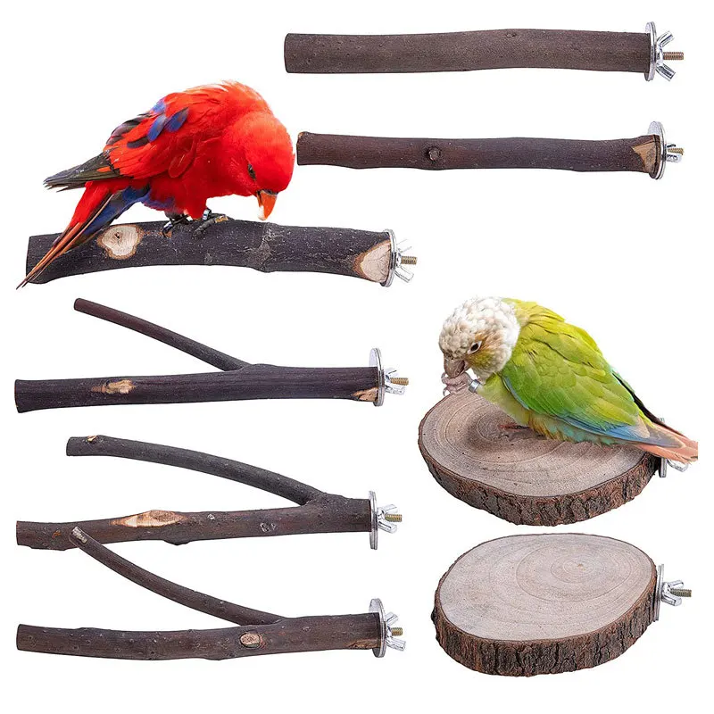 Bird perch station rod station pole platform tree branch bird toy cross-border exclusive set bird supplies parrot bite toy