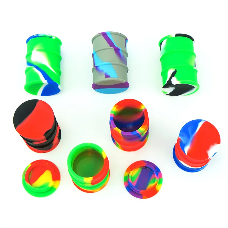 

1pcs/2pcs 26ML Silicone Dab Wax Jar Containers, Silicone Cosmetic Containers, Smoking Oil Classification Container,