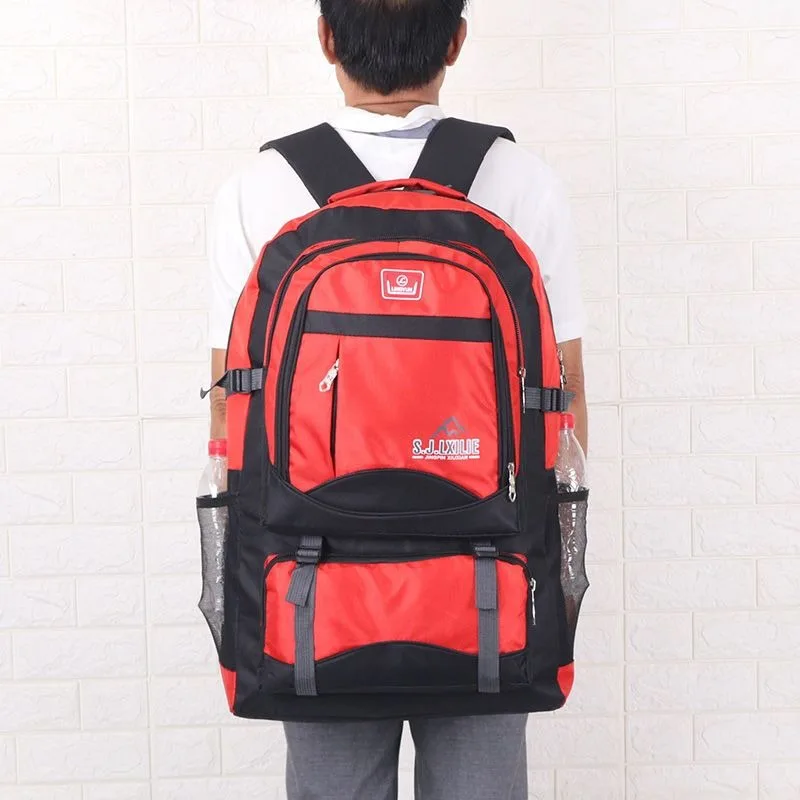 Outdoor Mountaineering Bag Unisex Large Capacity Backpack Lightweight and Wear-Resistant Schoolbag Work Travel Bag