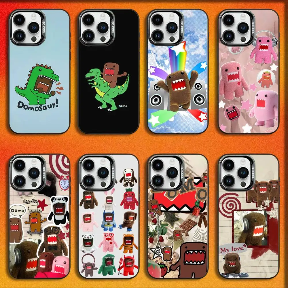 

Cartoon D-Domo Kun Cute Phone Case For iPhone 16,15,14,13,12,11,Mini,Pro,E,MAX Black Candy Matte Shockproof Cover